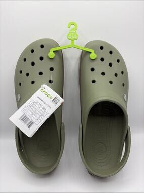 CROCS Crocband Gum Clog 212756 Cargo Green Men’s M 12 NWT